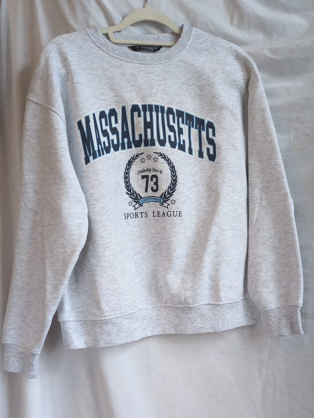 DUNNES Massachusetts Graphic Crewneck Sweatshirt - Light Gray